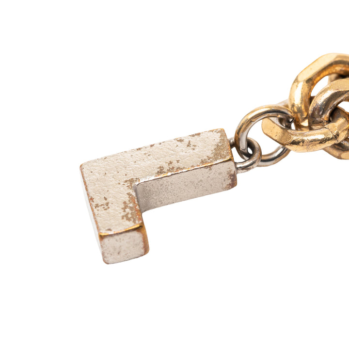 Louis Vuitton plaqué Brass et Strass Love Letters Charm Bracelet