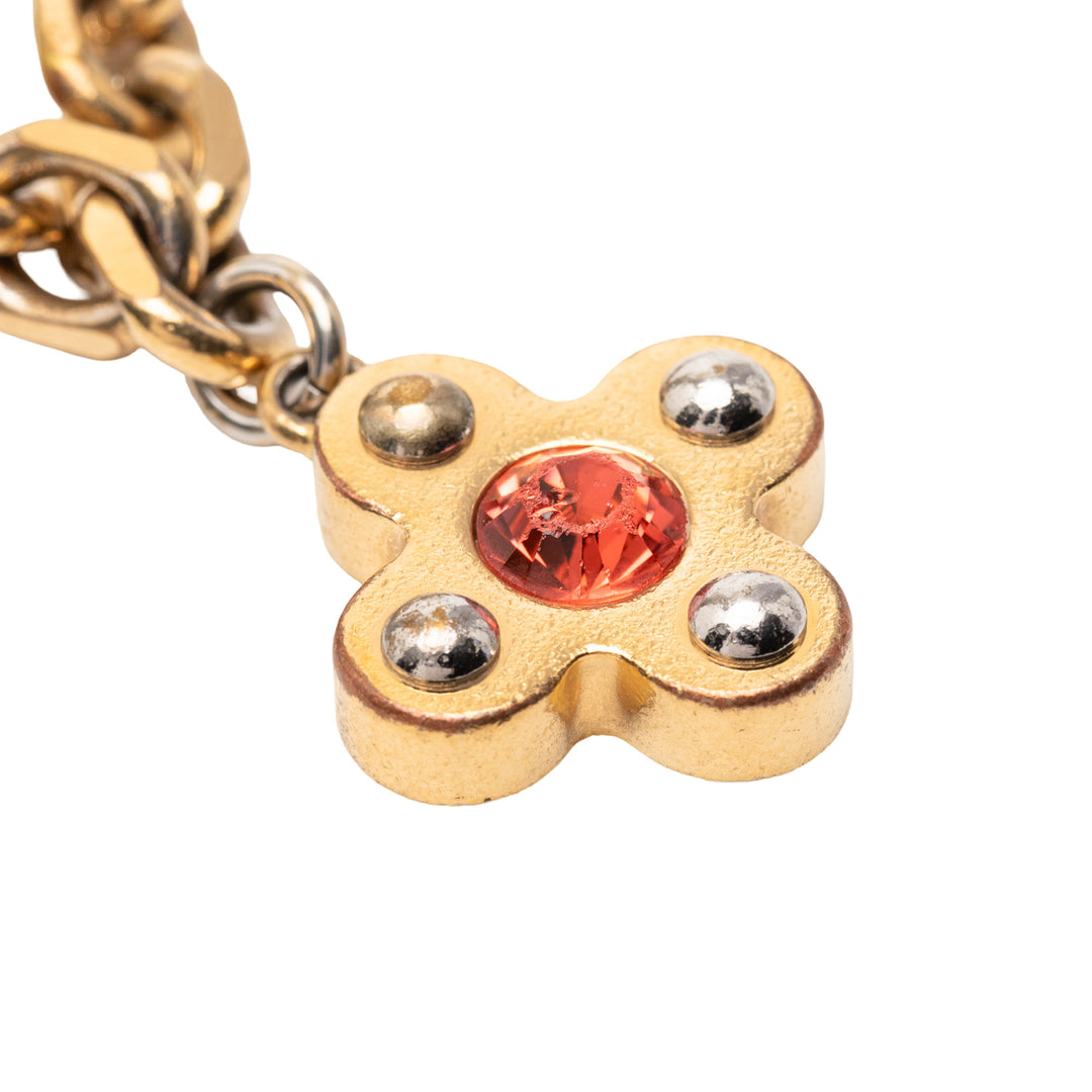 Louis Vuitton plaqué Brass et Strass Love Letters Charm Bracelet
