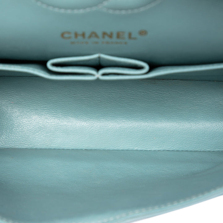 Chanel Small Classic Chevron Cuir d’agneau Double rabat