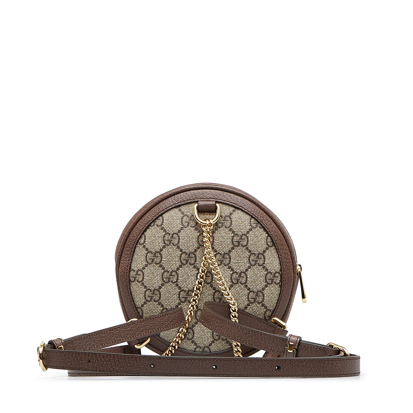 Mini GG Supreme Round Ophidia Backpack Brown - Gaby Paris