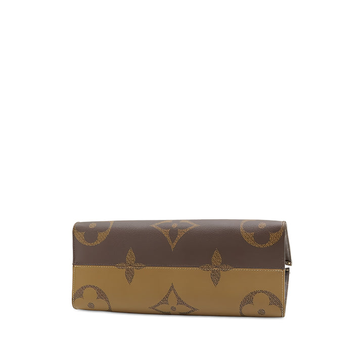 Louis Vuitton Giant OnTheGo MM Monogram Reverse Marron – vue 3 – GABY PARIS