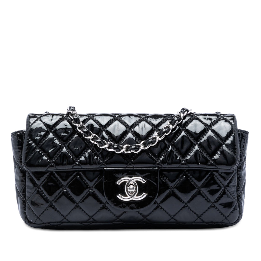 Chanel Matelassé Cuir verni East West Simple rabat