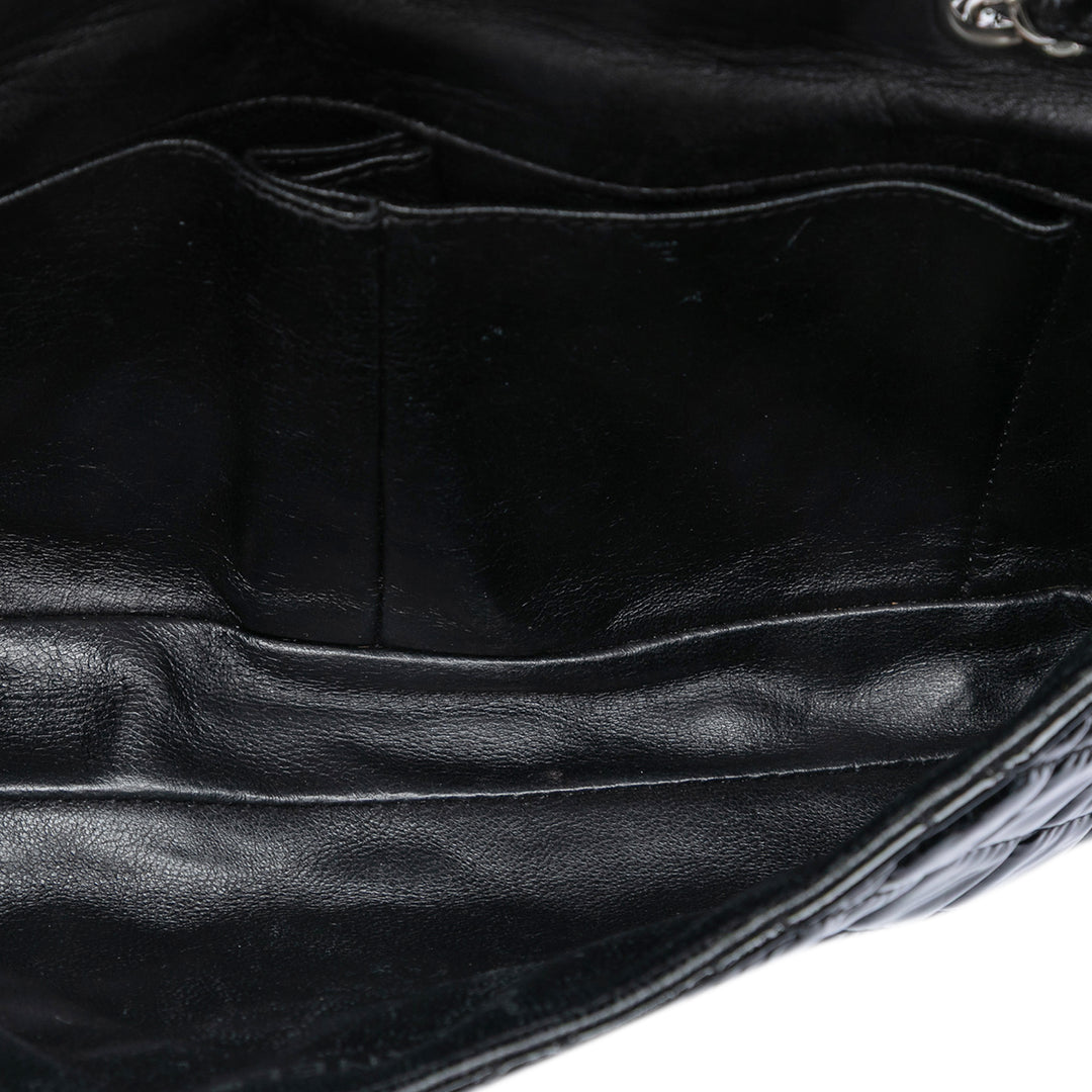 Chanel Matelassé Cuir verni East West Simple rabat