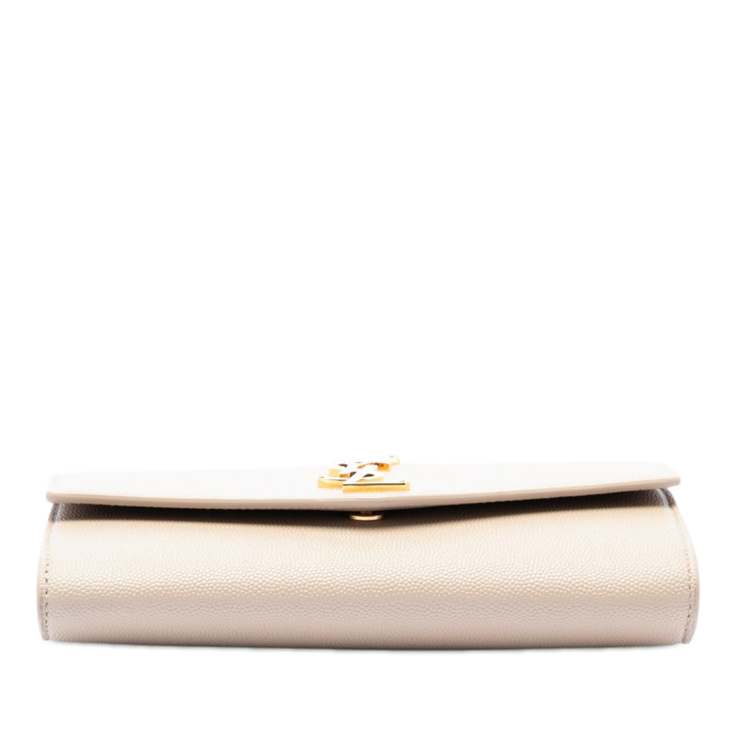 Saint Laurent Grain De Poudre Uptown Chain Portefeuille