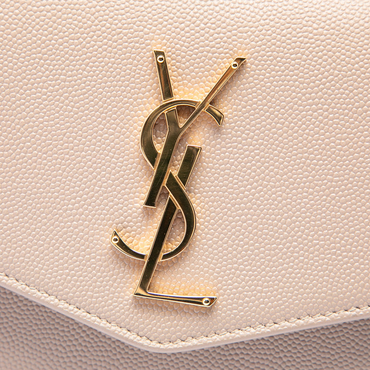 Saint Laurent Grain De Poudre Uptown Chain Portefeuille