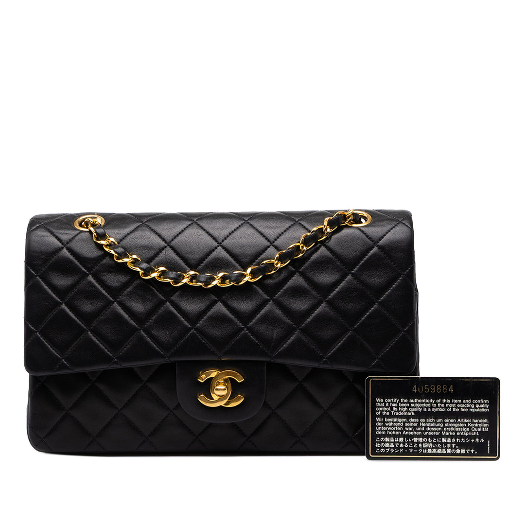 Chanel Classic Double rabat Moyen Cuir d'agneau Noir – vue 8 – GABY PARIS