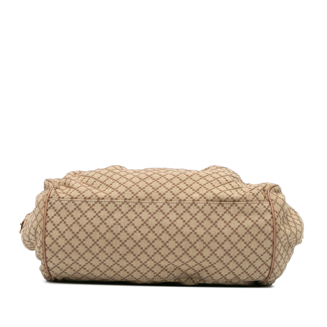 Diamante Canvas Sukey Satchel Brown - Gaby Paris