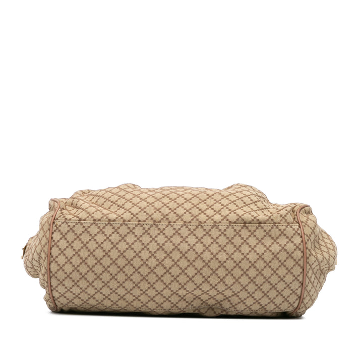 Diamante Canvas Sukey Satchel Brown - Gaby Paris