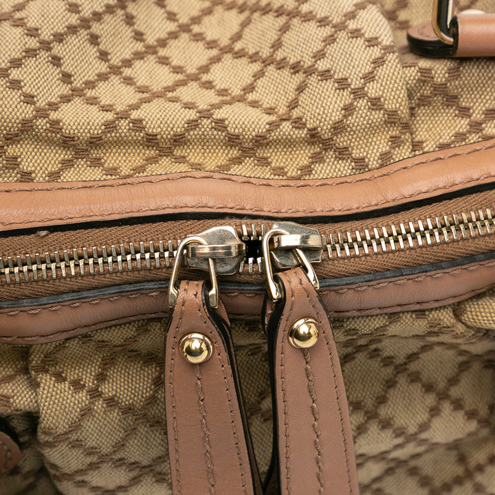Diamante Canvas Sukey Satchel Brown - Gaby Paris
