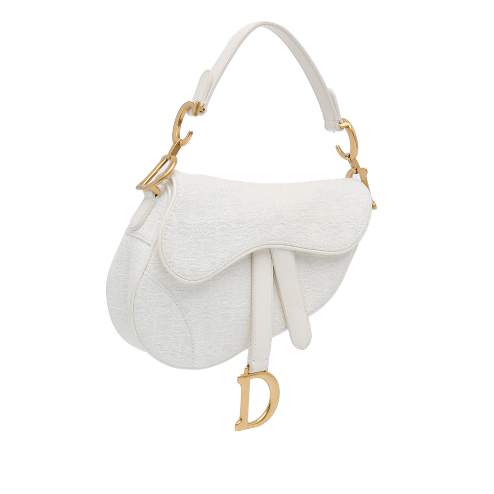 Mini Oblique Saddle White - Gaby Paris