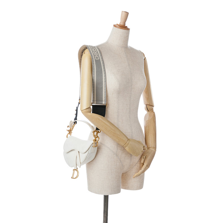 Mini Oblique Saddle White - Gaby Paris