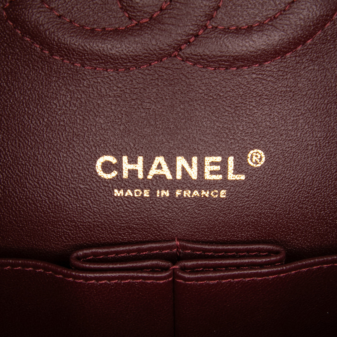 Chanel Medium Classic Cuir d’agneau Double rabat Noir