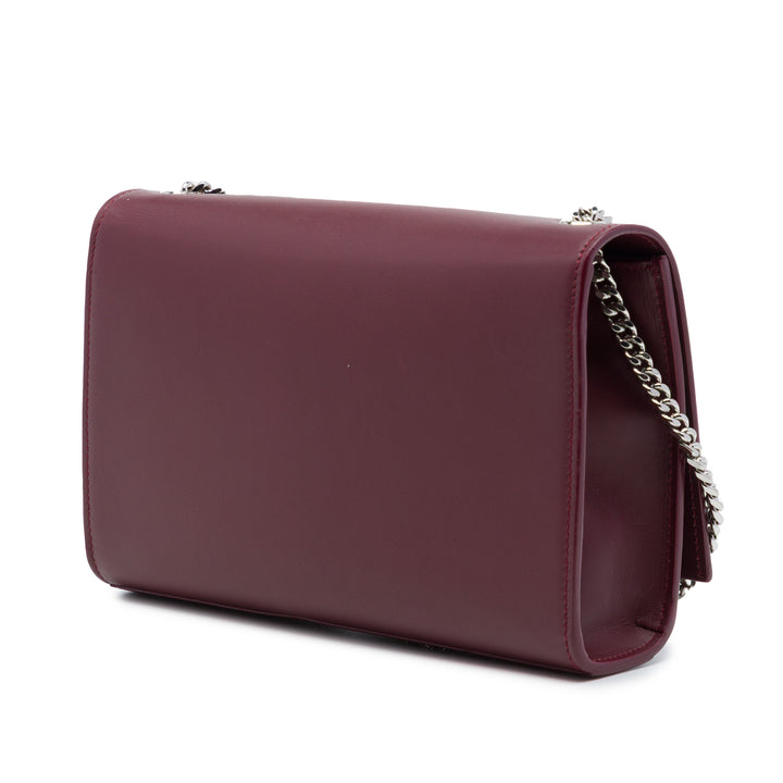 Classic Kate Pompon Sac Moyen Cuir de veau lisse Rouge
