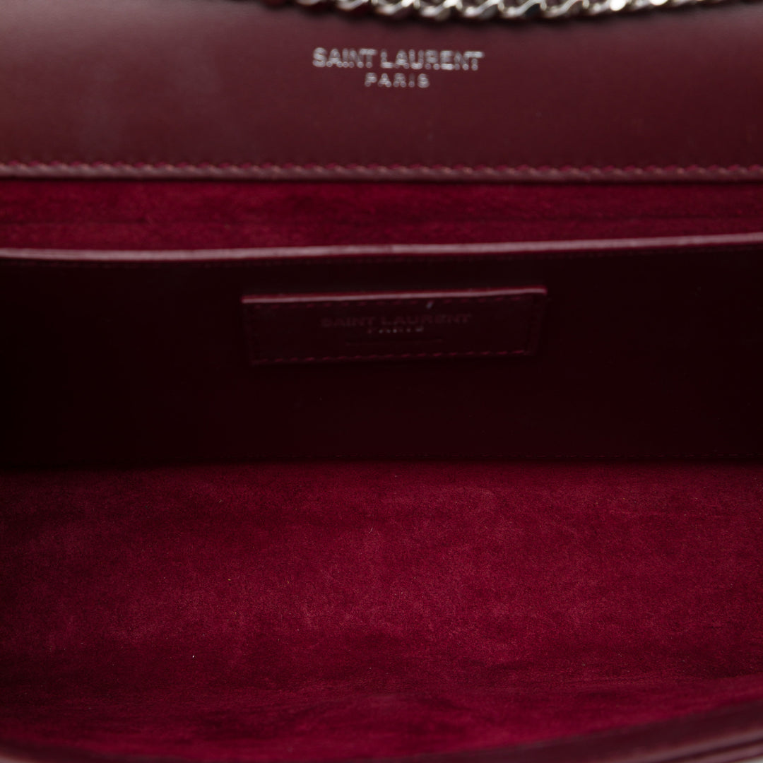 Classic Kate Pompon Sac Moyen Cuir de veau lisse Rouge