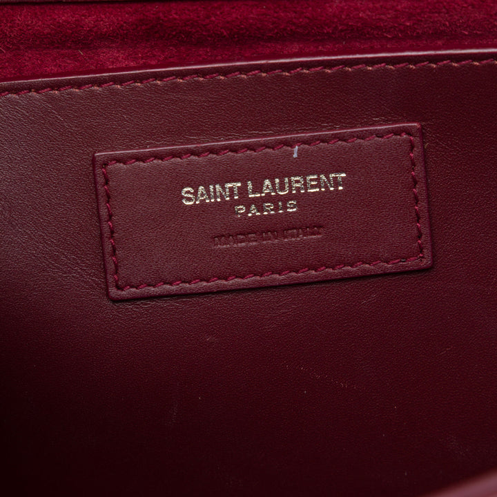 Classic Kate Pompon Sac Moyen Cuir de veau lisse Rouge