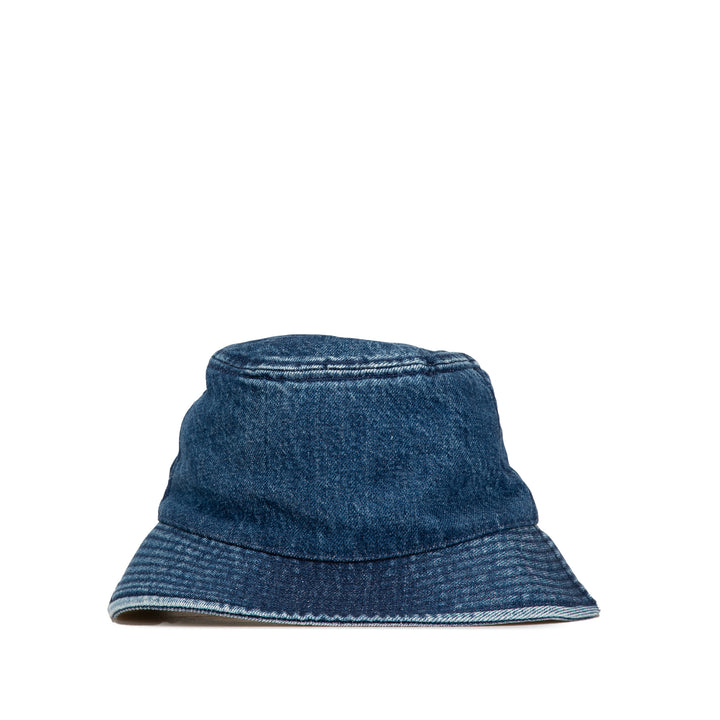 Denim Logo Bucket Hat Blue - Gaby Paris