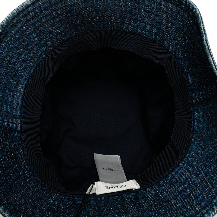 Denim Logo Bucket Hat Blue - Gaby Paris