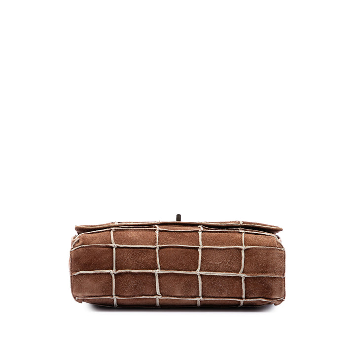 Chanel Sac porté épaule Identification Patchwork Reissue 2.55 à rabat Marron – vue 3 – GABY PARIS
