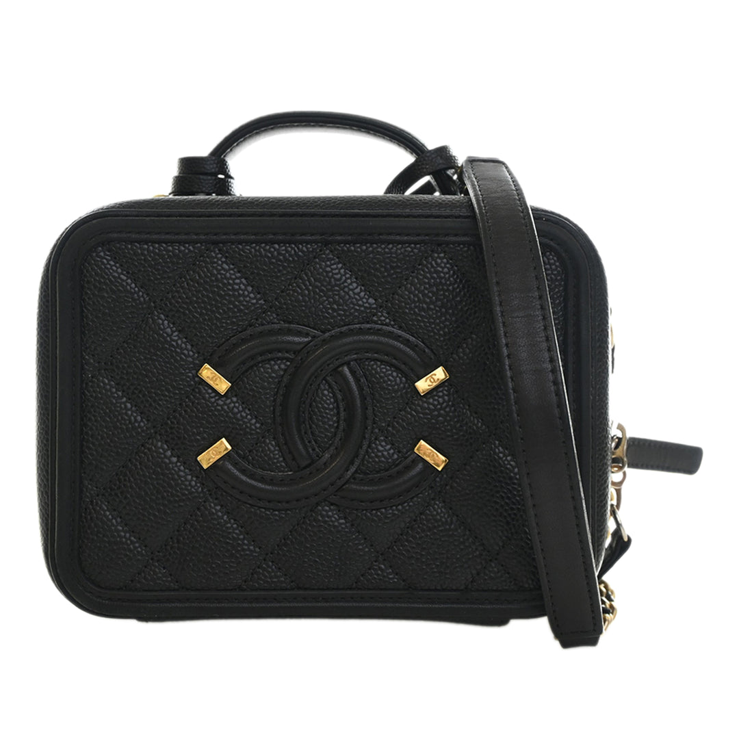 CC Filigree Vanity Petit Cuir caviar Noir