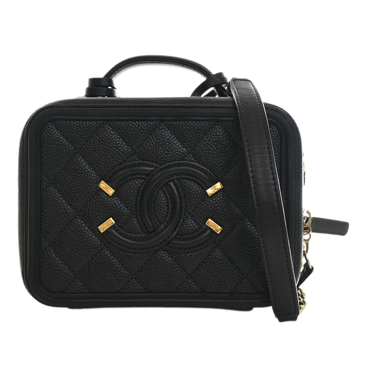 CC Filigree Vanity Petit Cuir caviar Noir