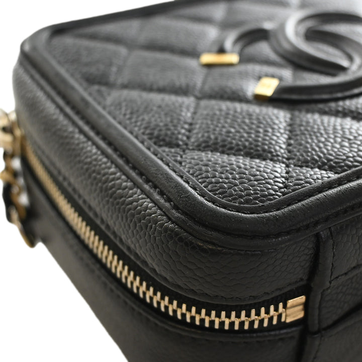 CC Filigree Vanity Petit Cuir caviar Noir