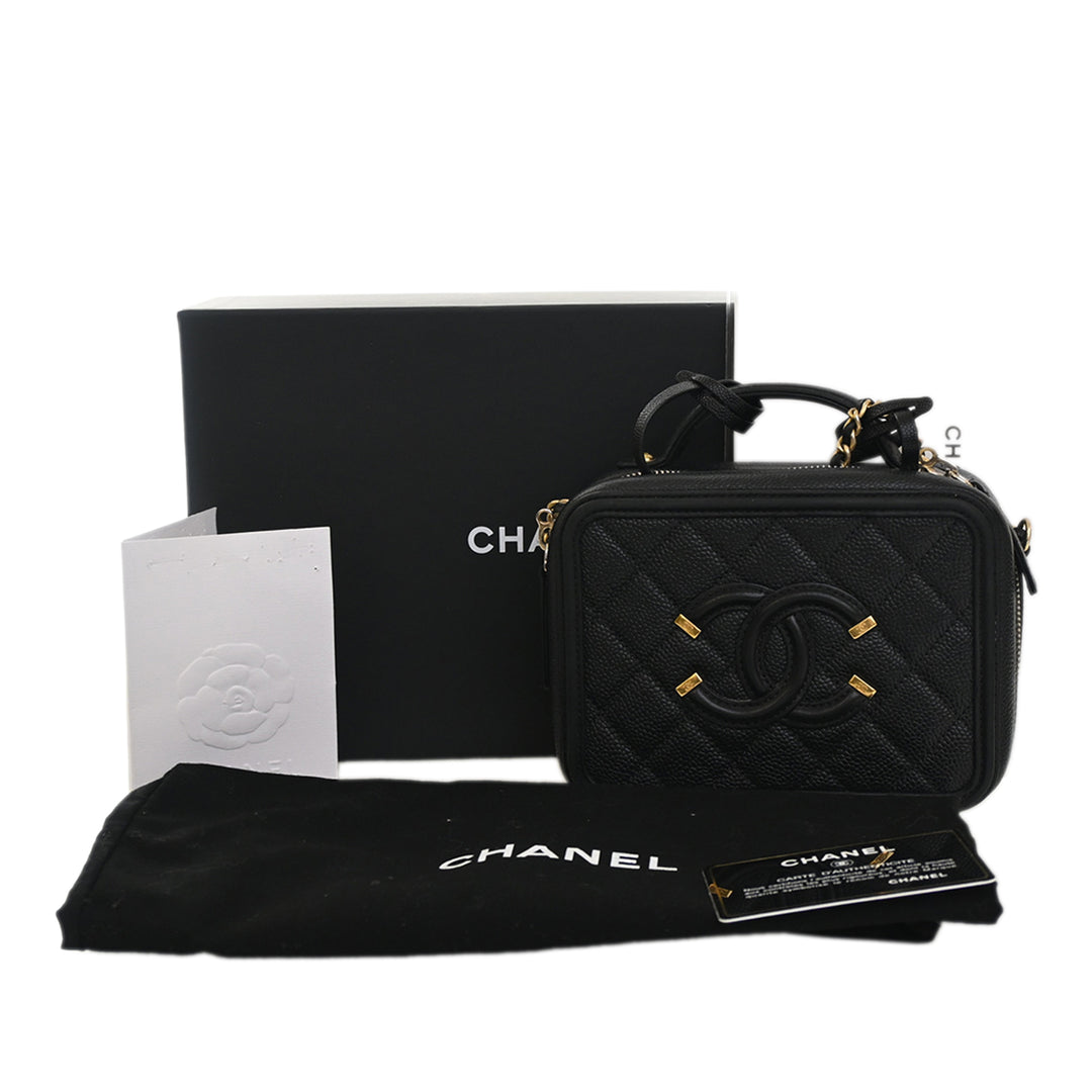 CC Filigree Vanity Petit Cuir caviar Noir