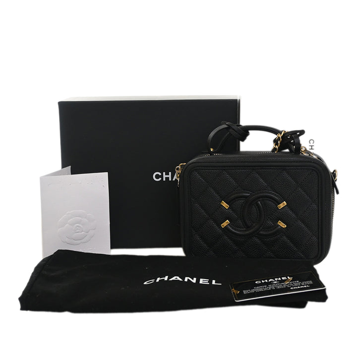 CC Filigree Vanity Petit Cuir caviar Noir