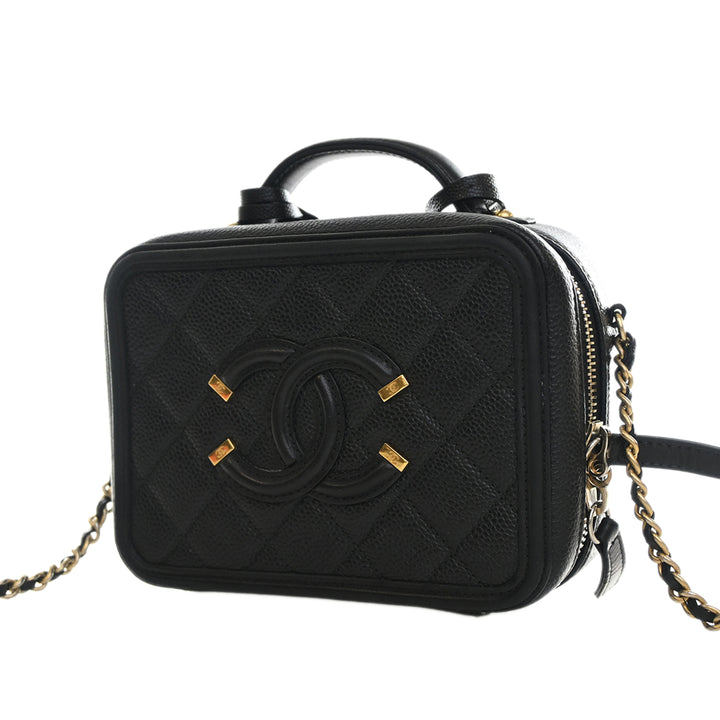 CC Filigree Vanity Petit Cuir caviar Noir