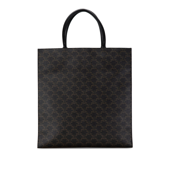 Large Triomphe Cabas Vertical Tote Black - Gaby Paris