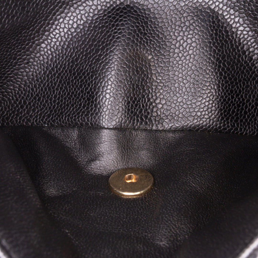 Medium Classic Caviar Double Flap Black - Gaby Paris
