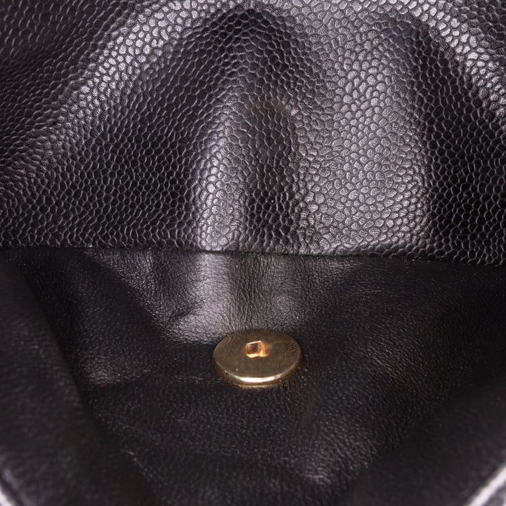 Medium Classic Caviar Double Flap Black - Gaby Paris