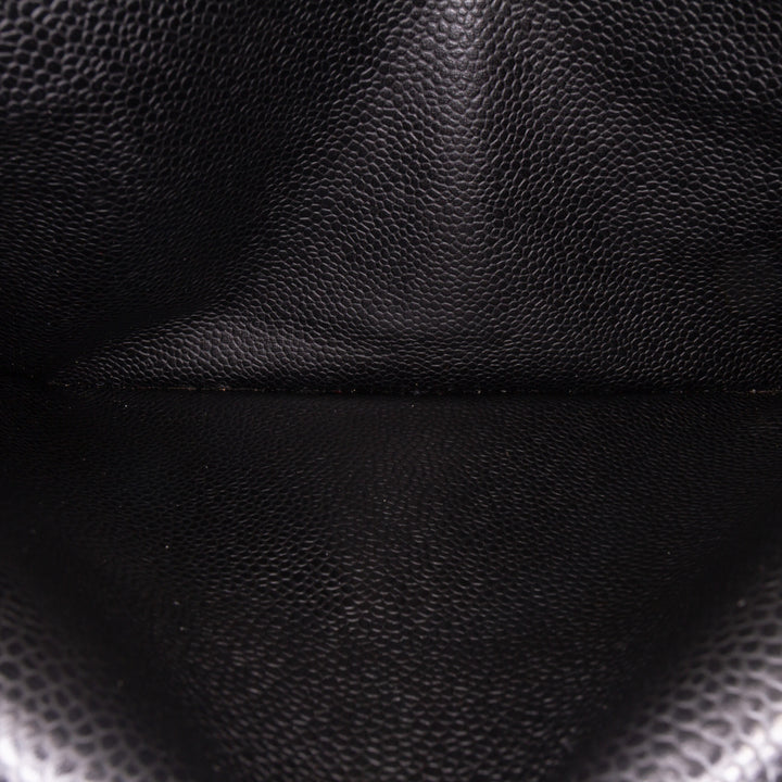 Medium Classic Caviar Double Flap Black - Gaby Paris
