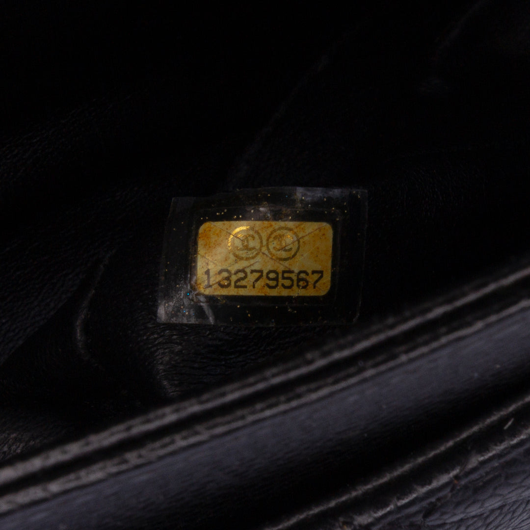 Medium Classic Caviar Double Flap Black - Gaby Paris