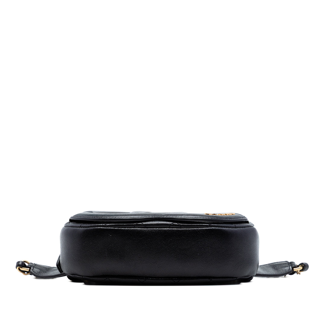 Chanel CC Matelassé Cuir d’agneau Coco Midnight Sac caméra