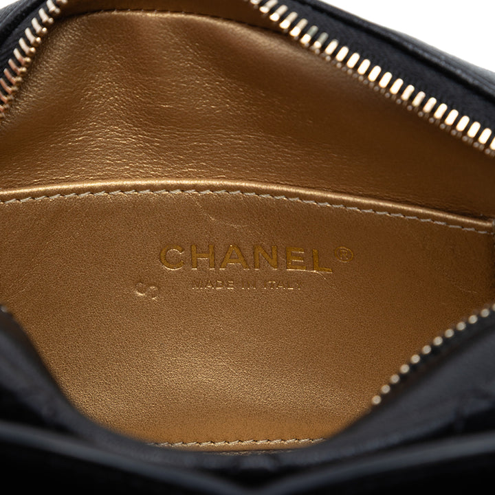 Chanel CC Matelassé Cuir d’agneau Coco Midnight Sac caméra