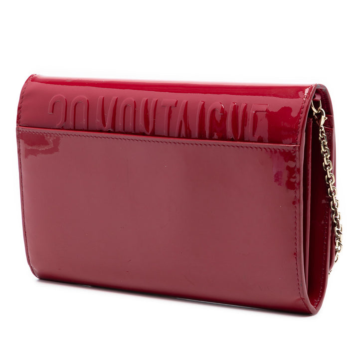 Dior Cuir verni 30 Montaigne Wallet on Chain