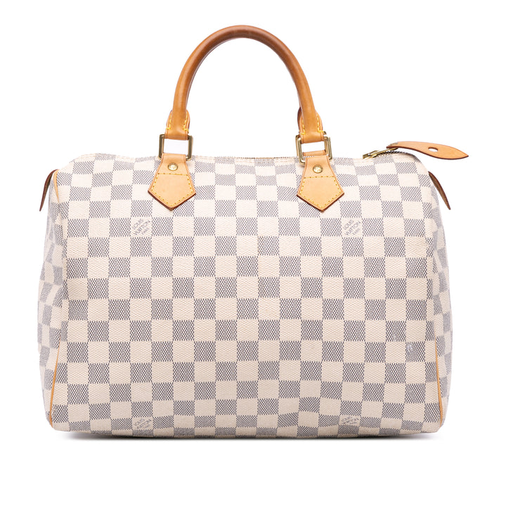 Damier Azur Speedy 30 White - Gaby Paris