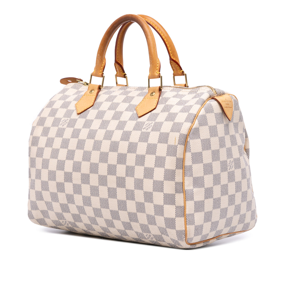 Damier Azur Speedy 30 White - Gaby Paris