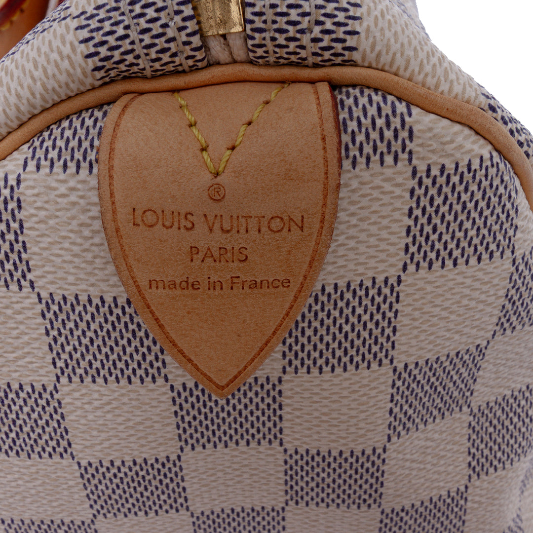 Damier Azur Speedy 30 White - Gaby Paris