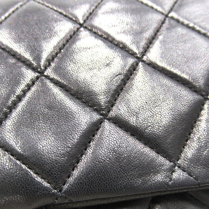 Medium Classic Lambskin Double Flap Black - Gaby Paris