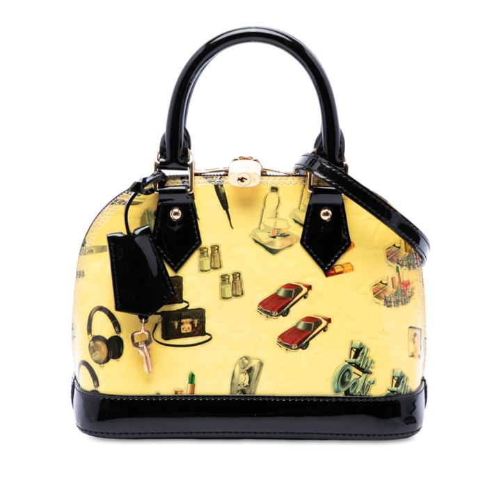 Stickers Alma BB Cuir verni Monogram Jaune