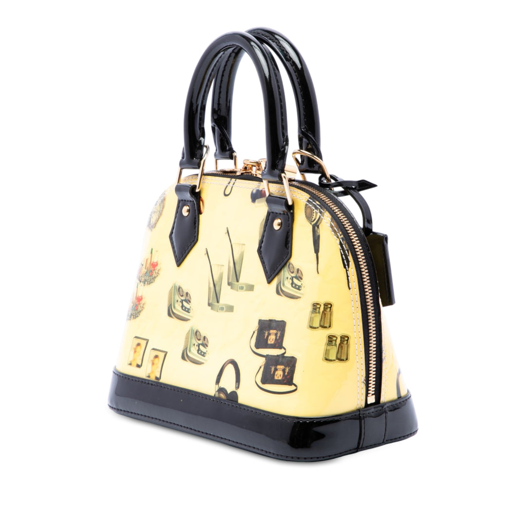 Stickers Alma BB Cuir verni Monogram Jaune