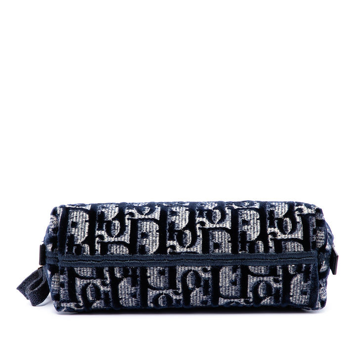 Dior Oblique brodé Velours Cosmetic Pochette