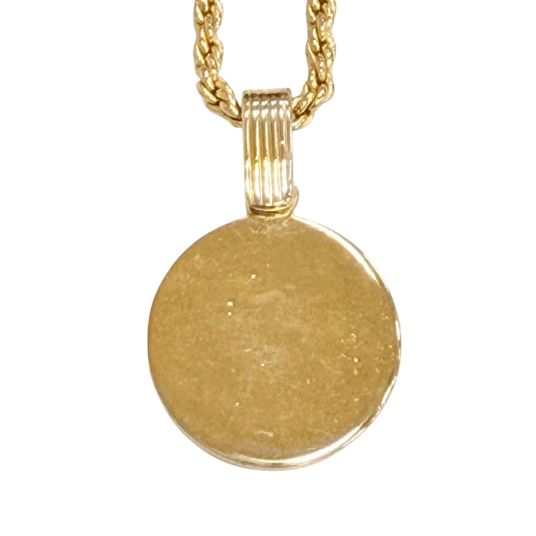 Dior plaqué Strass CD Logo Pendant Collier Doré – vue 3 – GABY PARIS