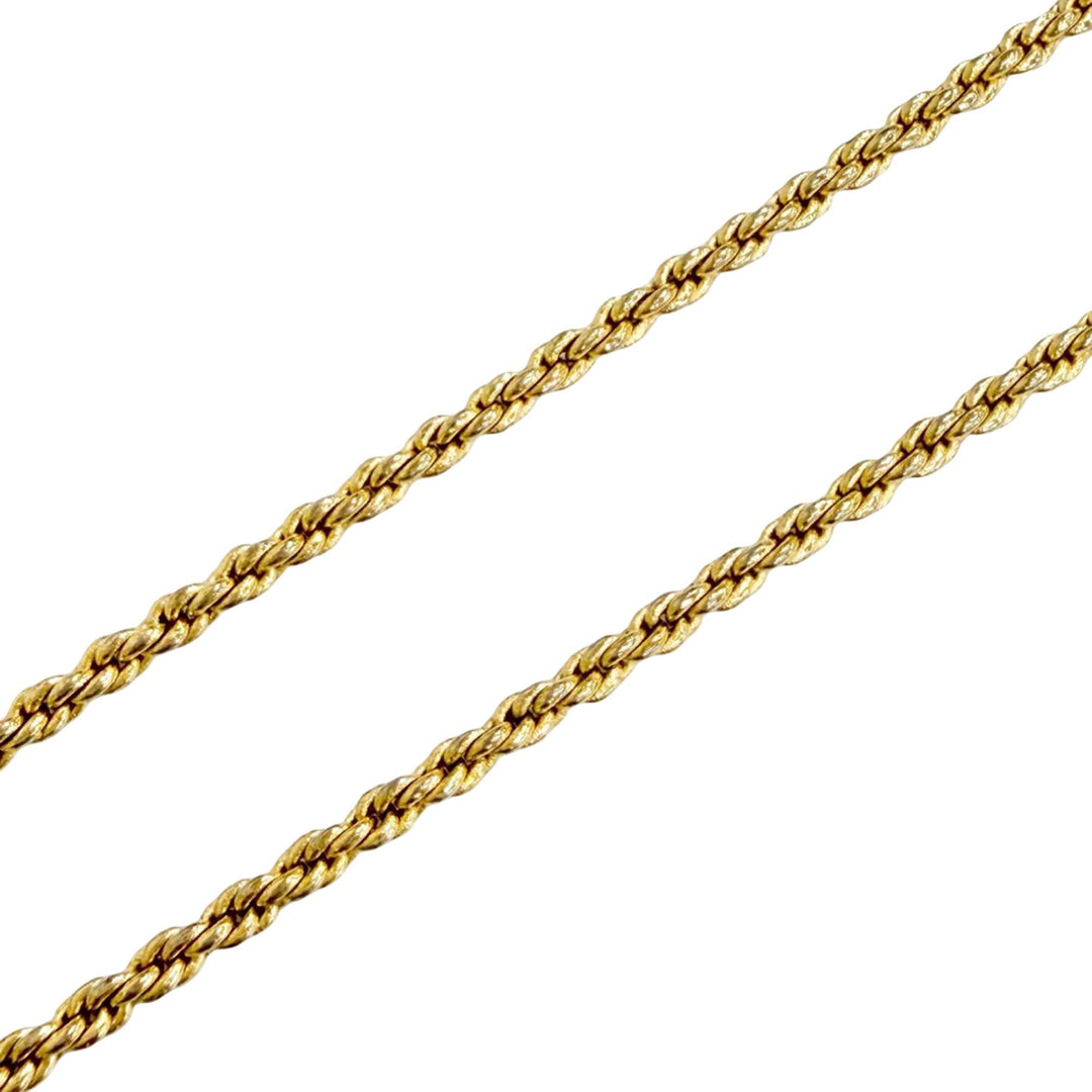 Dior plaqué Strass CD Logo Pendant Collier Doré – vue 6 – GABY PARIS