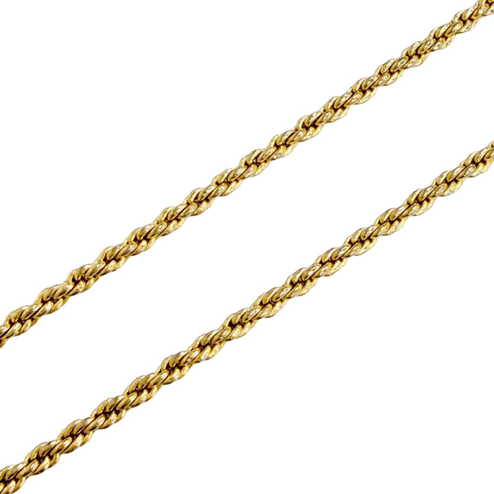 Dior plaqué Strass CD Logo Pendant Collier Doré – vue 6 – GABY PARIS