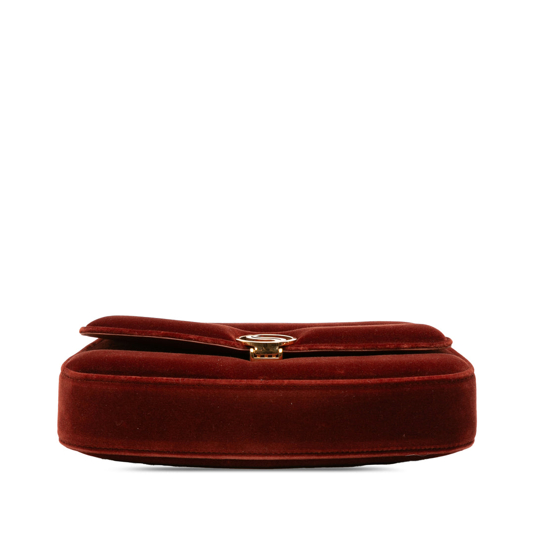 Faux S Wave Padded Sac Rouge