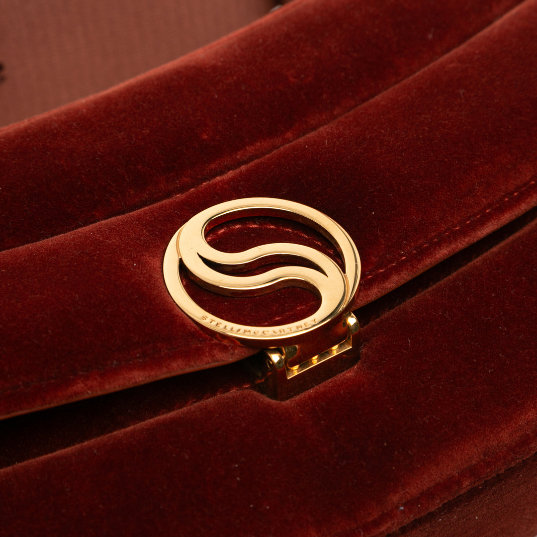Faux S Wave Padded Sac Rouge