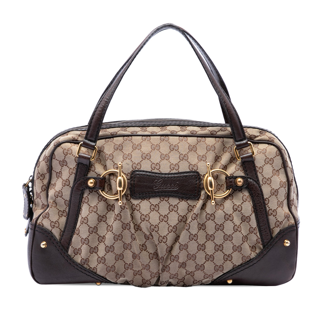 Gucci GG Toile Jockey Boston Sac