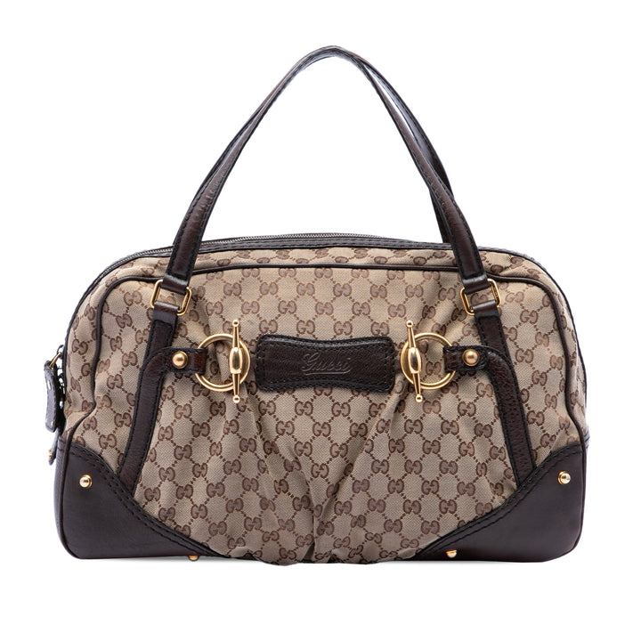Gucci GG Toile Jockey Boston Sac